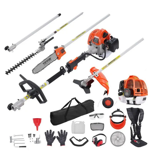 6-in-1 Gas Yard Tool: Trimmer, Brush Cutter, Hedge Trimmer & Pole Saw